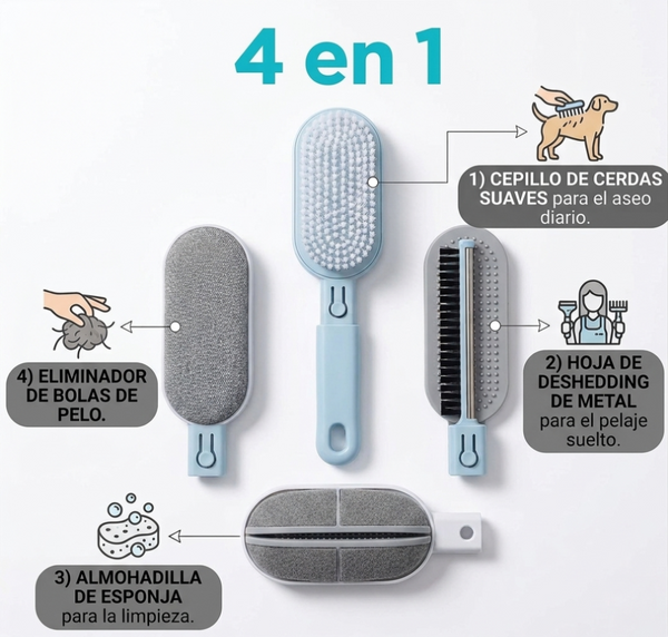 Cepillo Removedor de Pelo 4 en 1